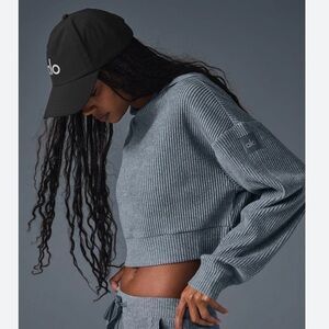Alo Yoga Muse Hoodie in Steel Grey NWT